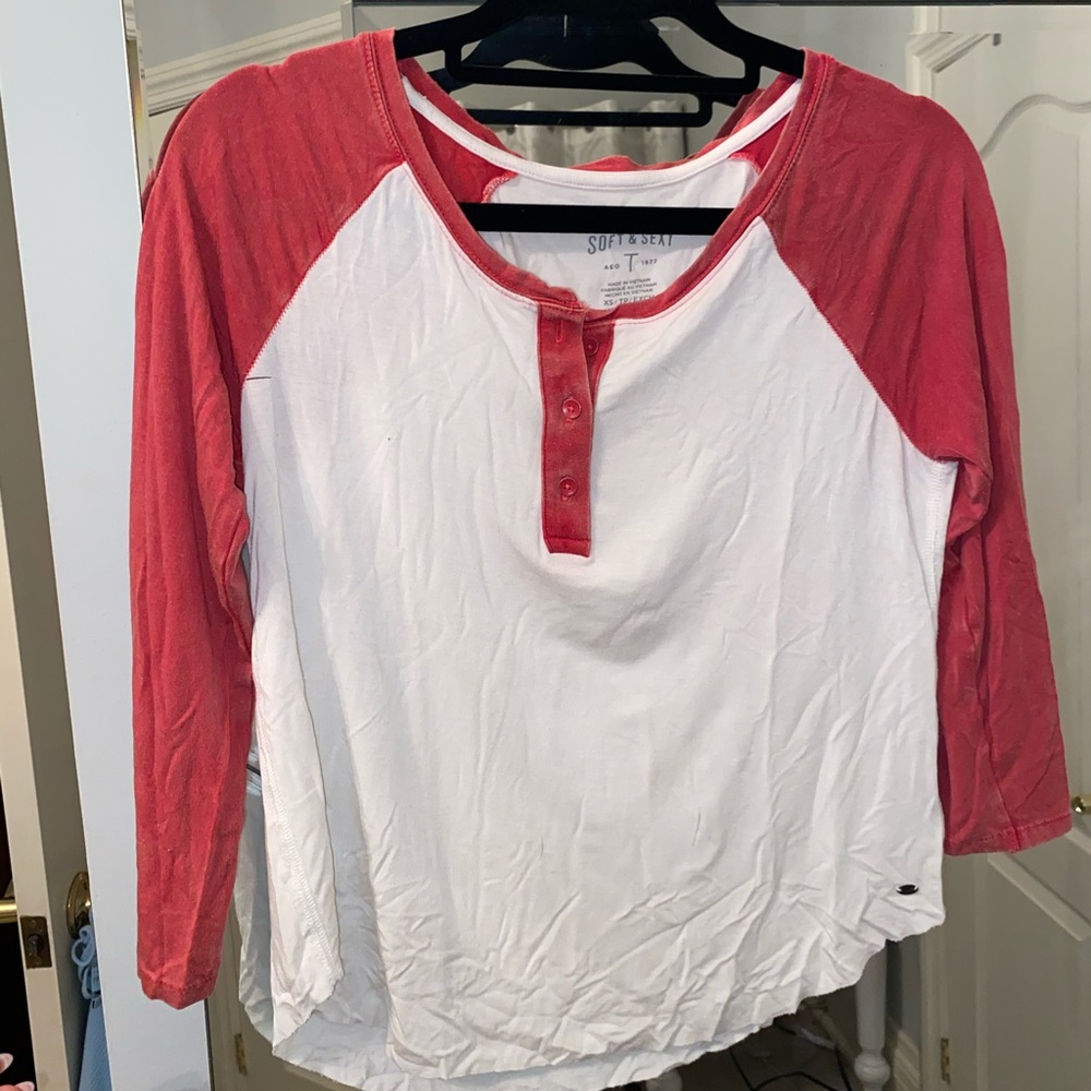Soft & Sexy Red White American Eagle Shirt